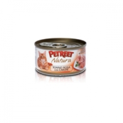 Petreet Natura with Tuna & Сarrots 70 гр х 24 шт / Петрит для взрослых кошек с розовым тунцом и морковью 70 гр х 24 шт