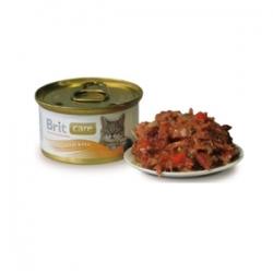Brit Care Tuna, Carrot & Pea (12 шт х 80 гр) / Брит для кошек с тунцом и овощами (12 шт х 80 гр)