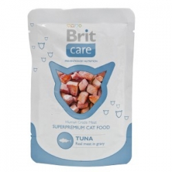 Brit Care Cat Pouches Tuna 80 гр х 24 шт / Брит с тунцом для кошек 80 гр х 24 шт