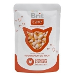 Brit Care Cat Pouches Chicken & Cheese 80 гр х 24 шт / Брит курица с сыром для кошек 80 гр х 24 шт