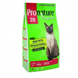 Pronature Original 28 meat fiesta 20кг / Пронатюр 28 для взрослых кошек с мясом 20 кг