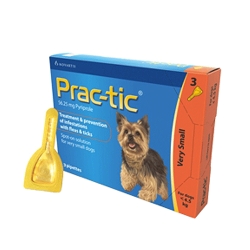 Prac-tic Very Small / Капли Прак-тик для собак от 2 до 4,5 кг 3 шт х 0,45 мл