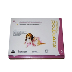 Stronghold Pfizer Puppy/Kitten / Капли Стронгхолд для котят и щенков 3 шт х 15 мг